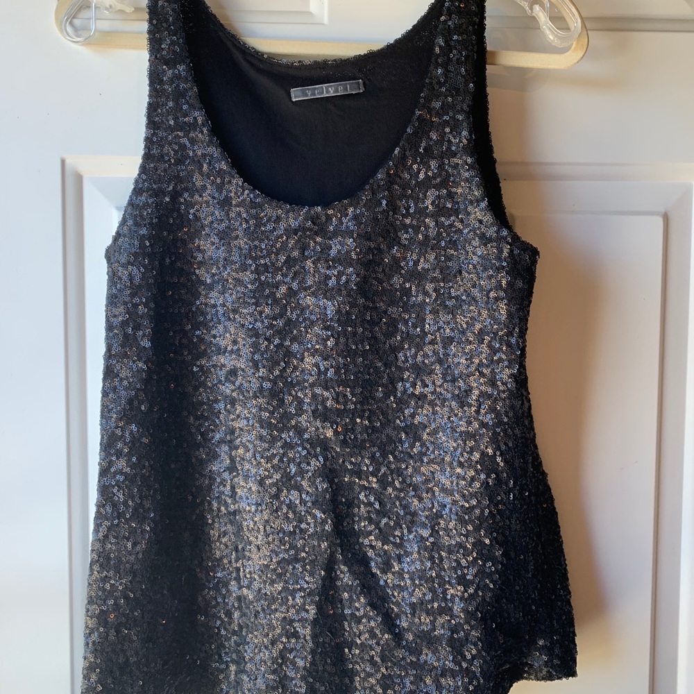 VELVET brand sequin top